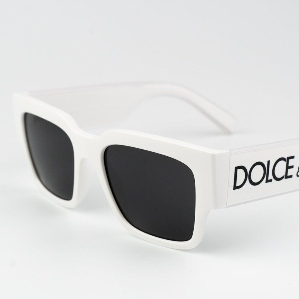 SALE! NEW D&G DG6184 331287 White Dark Grey Square Unisex Sunglasses - Picture 9 of 14